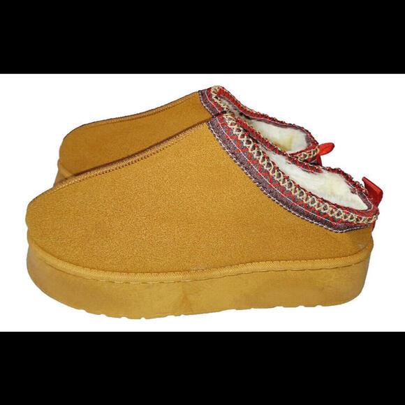 Soft Chunky Fur Bootie Slip on Slipper Shoe Uggiez Style Footwear Size 8.5 - Picture 9 of 13